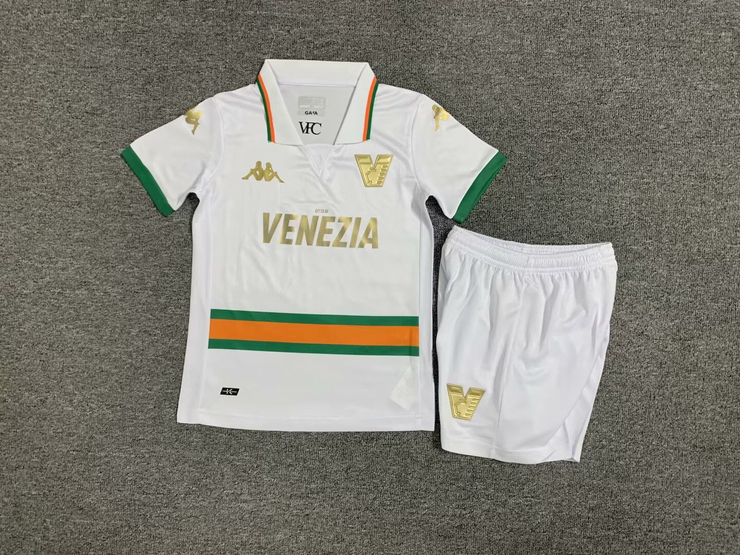Kids-Venezia 23/24 Away White Soccer Jersey